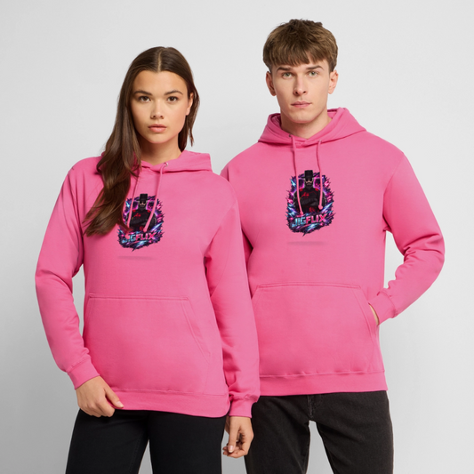 JIGFLIX Unisex Hoodie – Neon Style Edition - pink